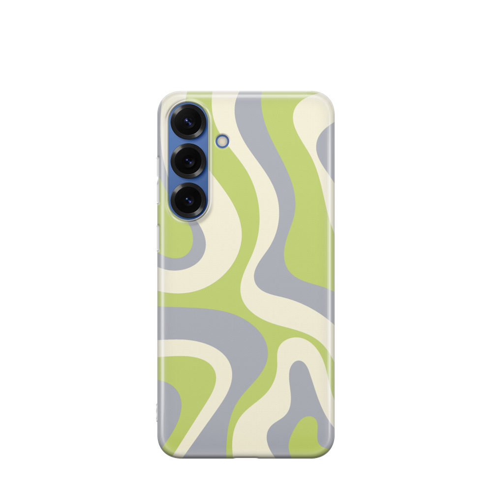 Samsung Galaxy S25 Plus Gummi Hülle Sommerformen 3 - Grün