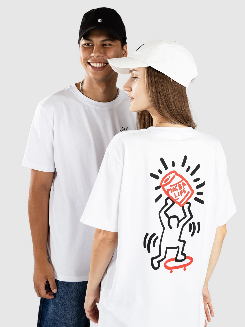 Macba Life Dummy T-Shirt white/red/black