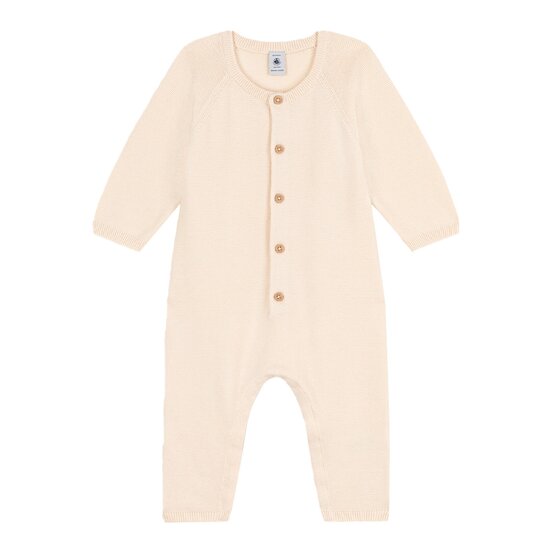 Combinaison longue en tricot bébé   Beige Avalanche        de               Petit Bateau