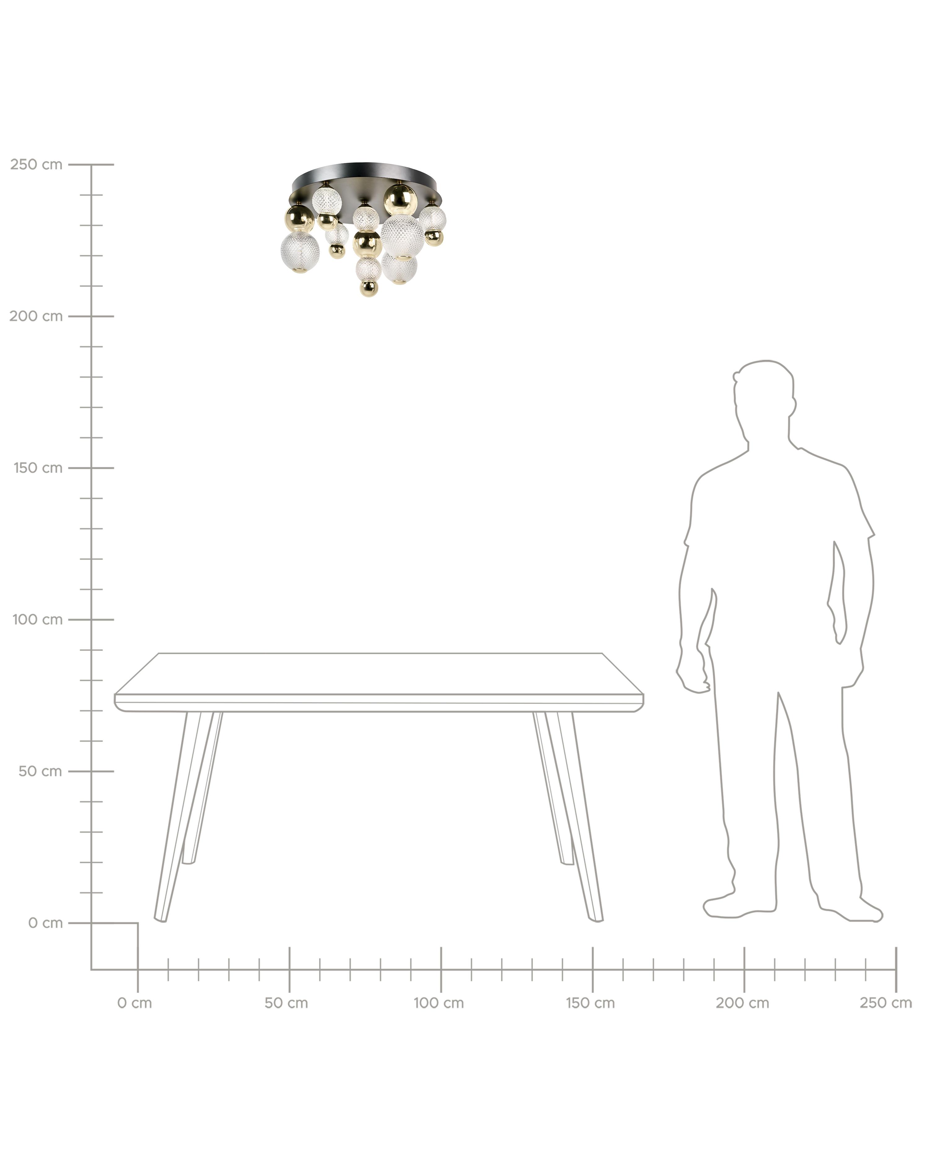 LED plafondlamp SORA Glas Goud