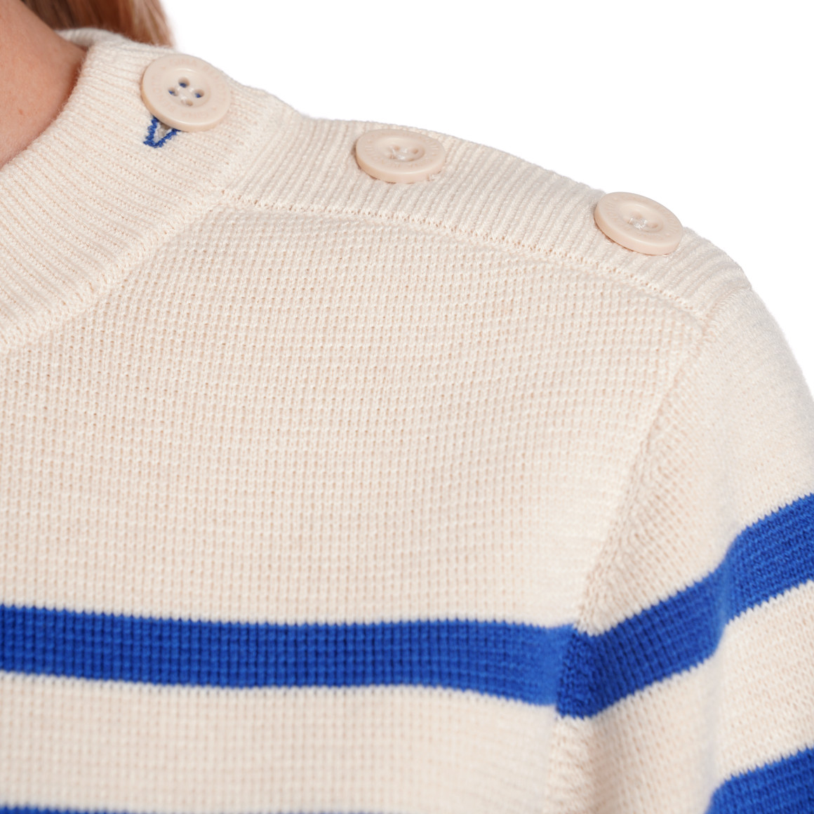 Gina Benotti Damen Strickpullover im Streifen-Look blau / beige