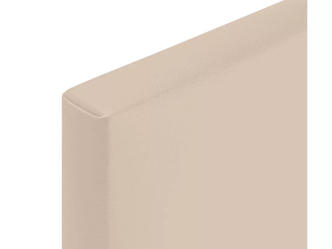 DHOME Tête de lit simili cuir lisse 160x105cm avec pieds Lits 150/160 - Beig