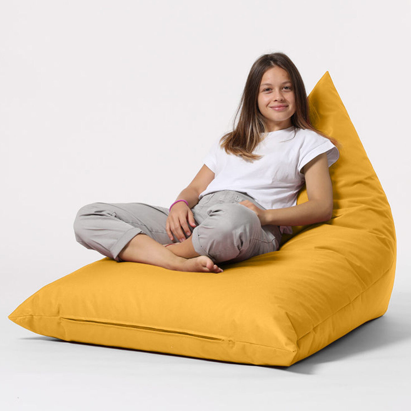 Homitis Pouf Pyramid jaune - 145x35x90 cm