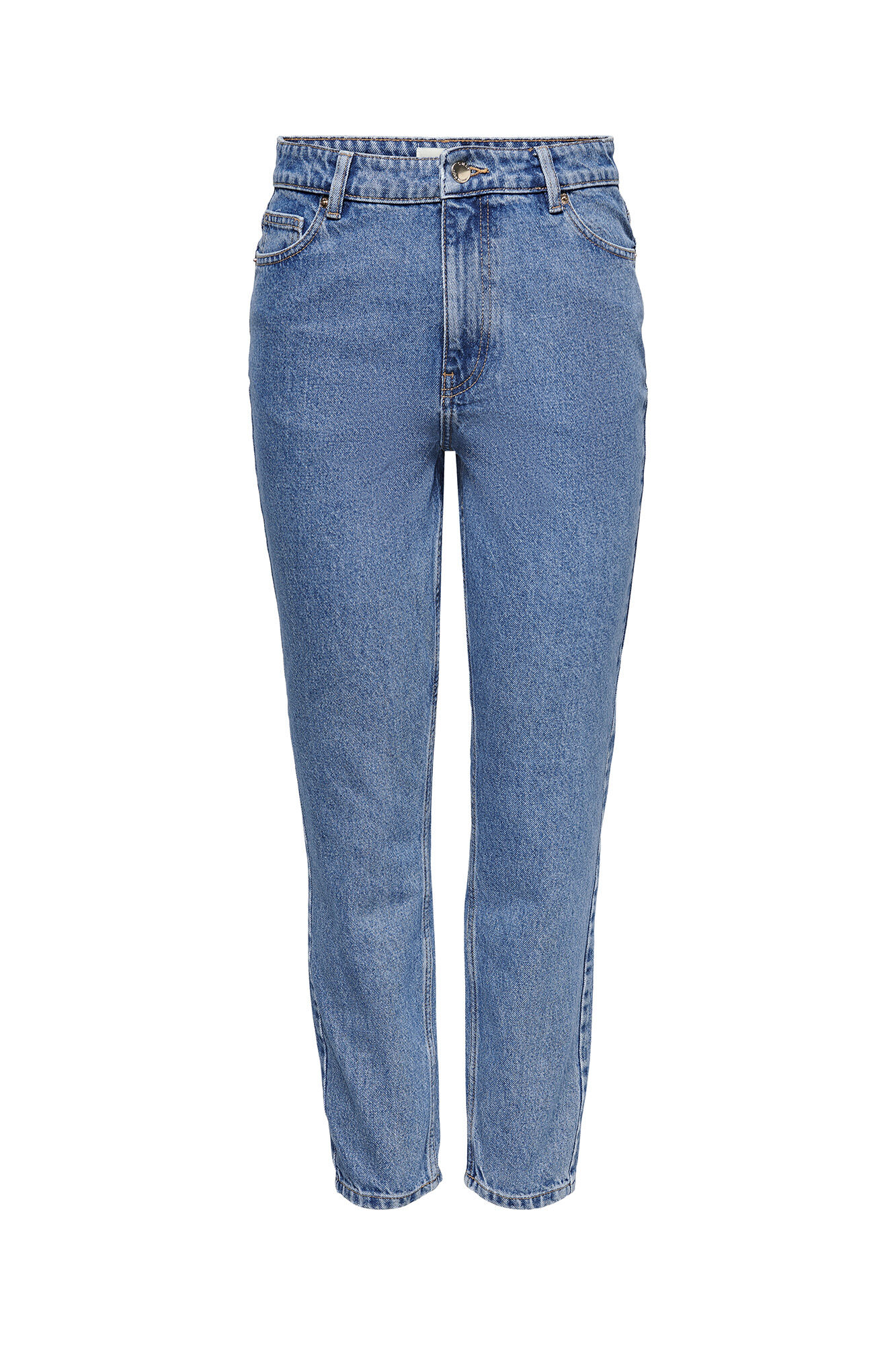 calça jeans mom de cintura alta