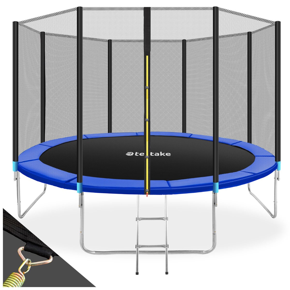 Trampoline tectake Garfunky Ø 366 cm, GS-gecertificeerd inclusief instapladder
