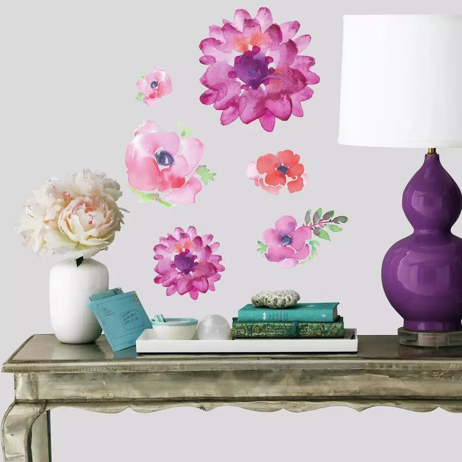 Room Mates Aquarell Blumen Kathy Davis Mehrfarbig