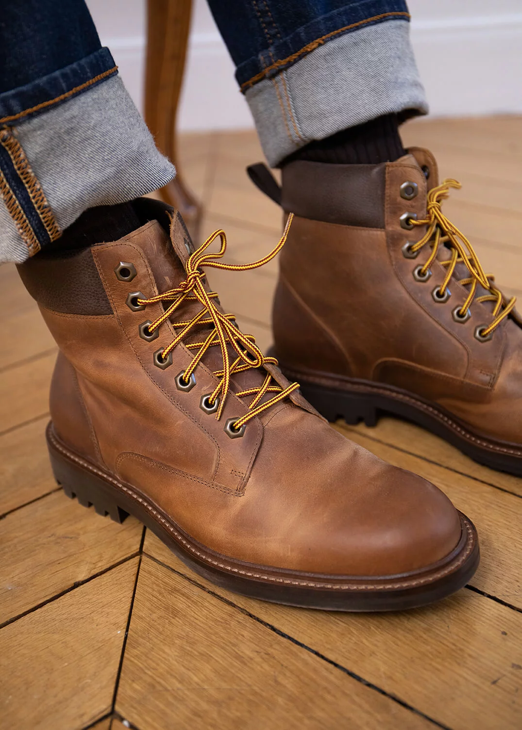 BOOTS RUFINO CUIR MARRON CLAIR