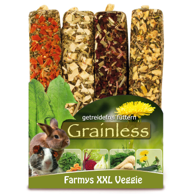 JR Nagersnack Grainless Farmys XXL Veggie 4er-Pack 450g
