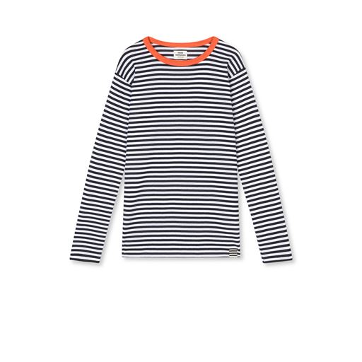 Mads Nørgaard Duo Rib Tobino T-shirt, White/Black, 14 år