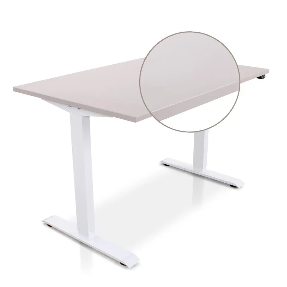 MRC EASY Zit-Sta Bureau – Elektrisch Verstelbaar – 140x80 cm – Blad Sand Grey