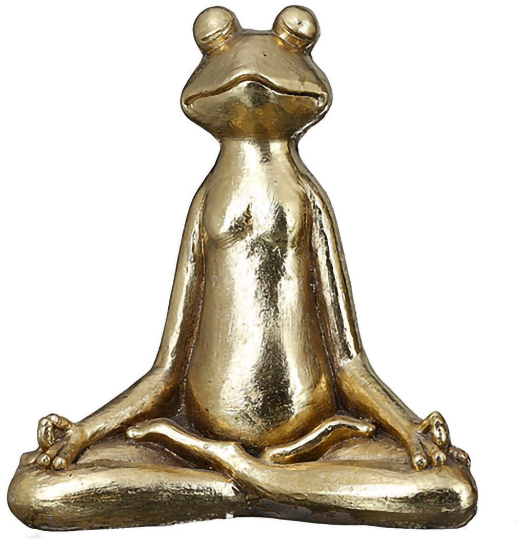 GILDE Tierfigur »Figur Frosch Yoga goldfarben H. 50,5 cm«