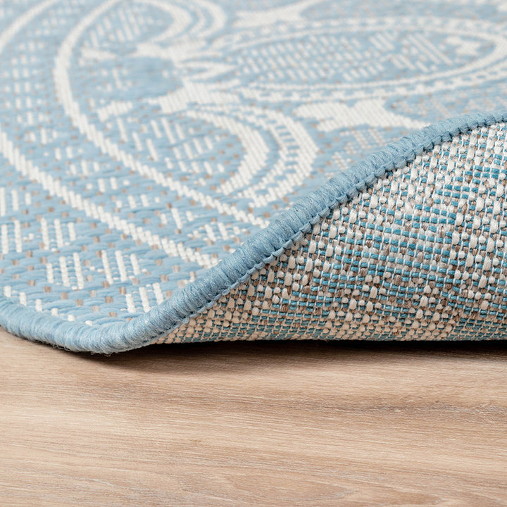 Rond Buitenkleed - Summer Oriental Lichtblauw