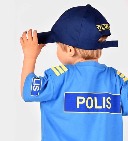 Den Goda Fen Kostüm - Polizei - Blau