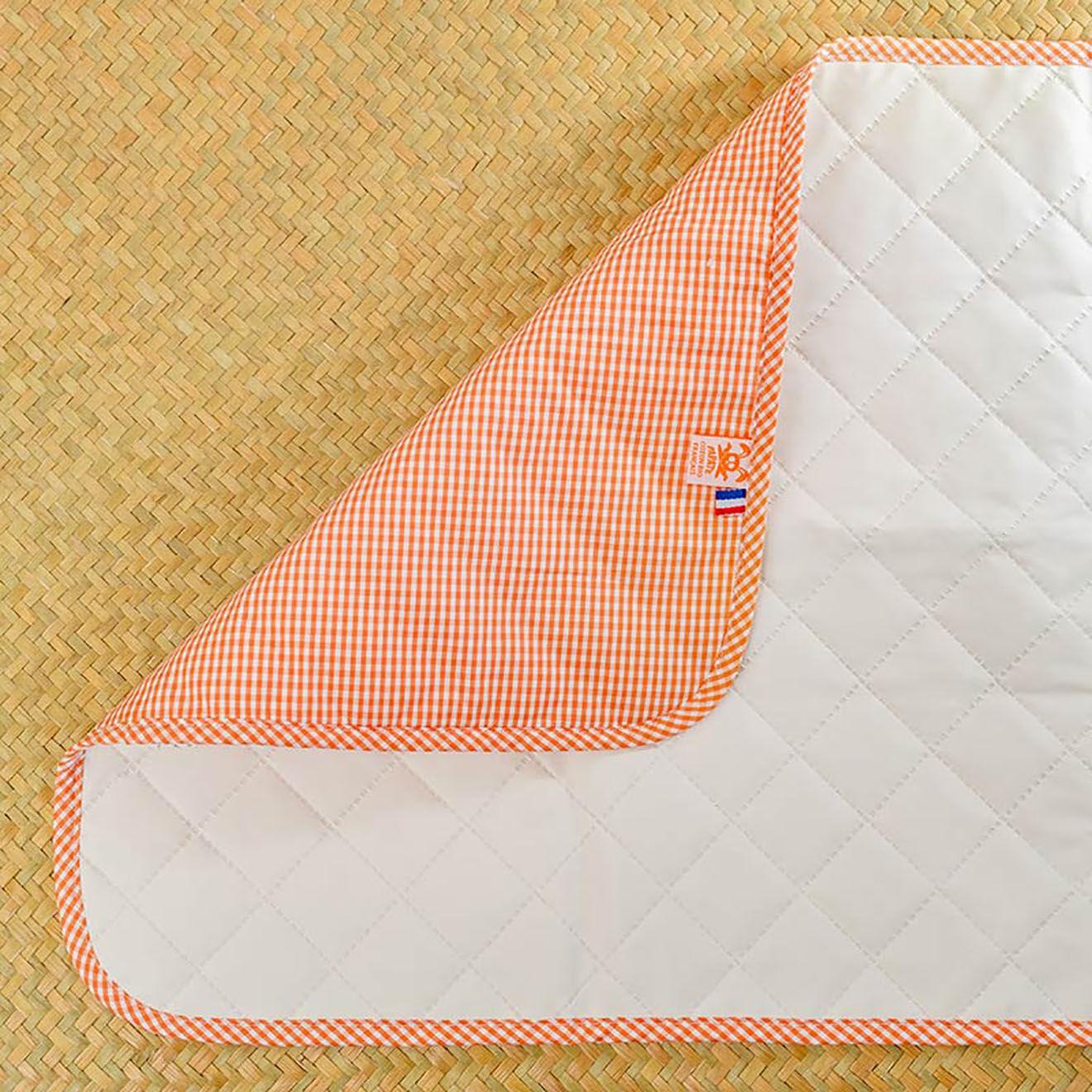 Papate Tapis à Langer Nomade en Coton Bio vichy - 65x42 cm