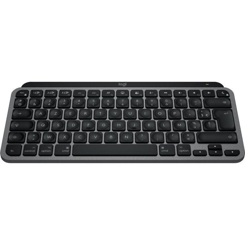 Logitech MX Keys Mini For Mac clavier maison/bureau Bluetooth AZERTY Français Noir, Gris