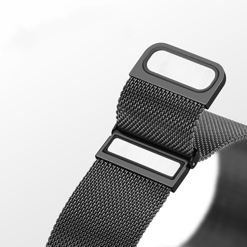 Apple Watch (42/41/40/38 mm) Edelstahl Armband Milanaise (Gelenkumfang: 175-265mm) - Schwarz