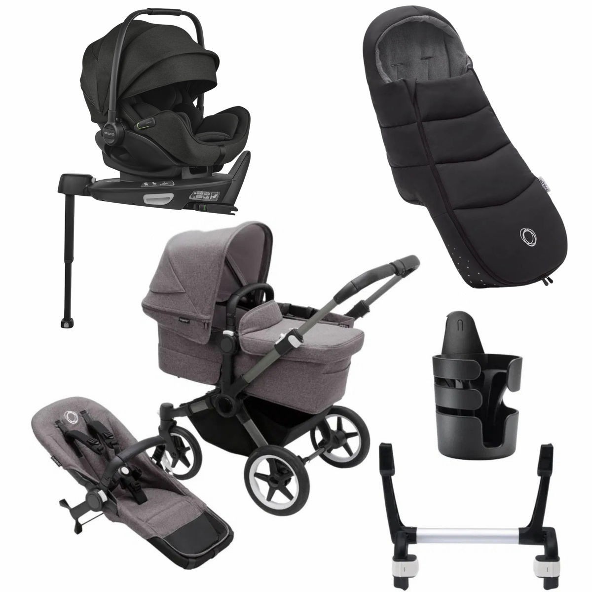bugaboobugaboo   Donkey 5 Mono Ultimate Bundle graphite/grey melange