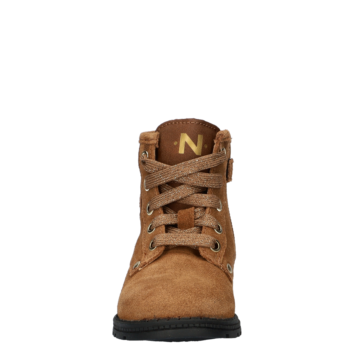 meisjes veterboot Nelson Kids Cognac