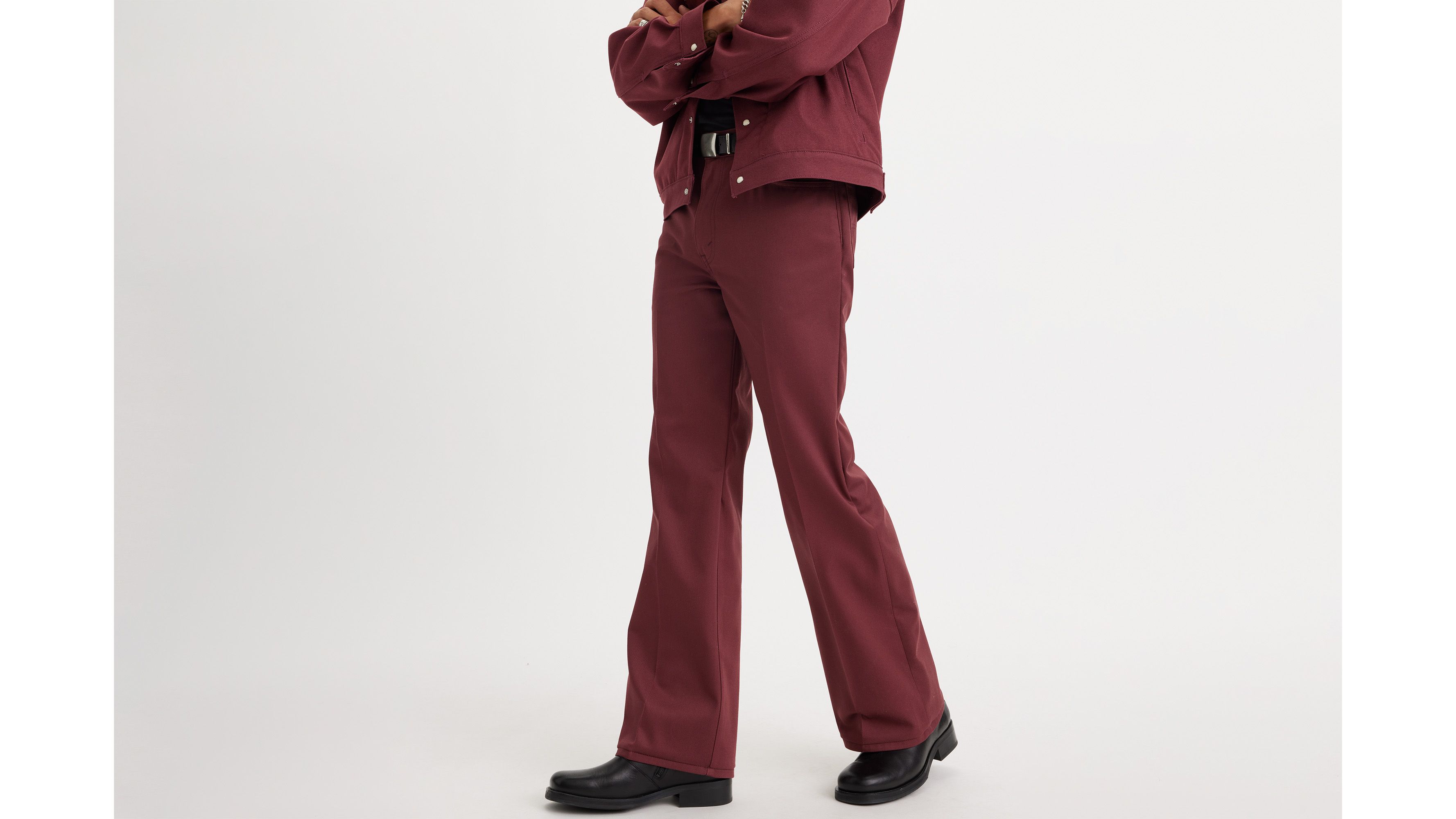 Levi's® pantalon Sta-Prest® Flare - Red Mahogany Sta-Prest Twill - Rouge