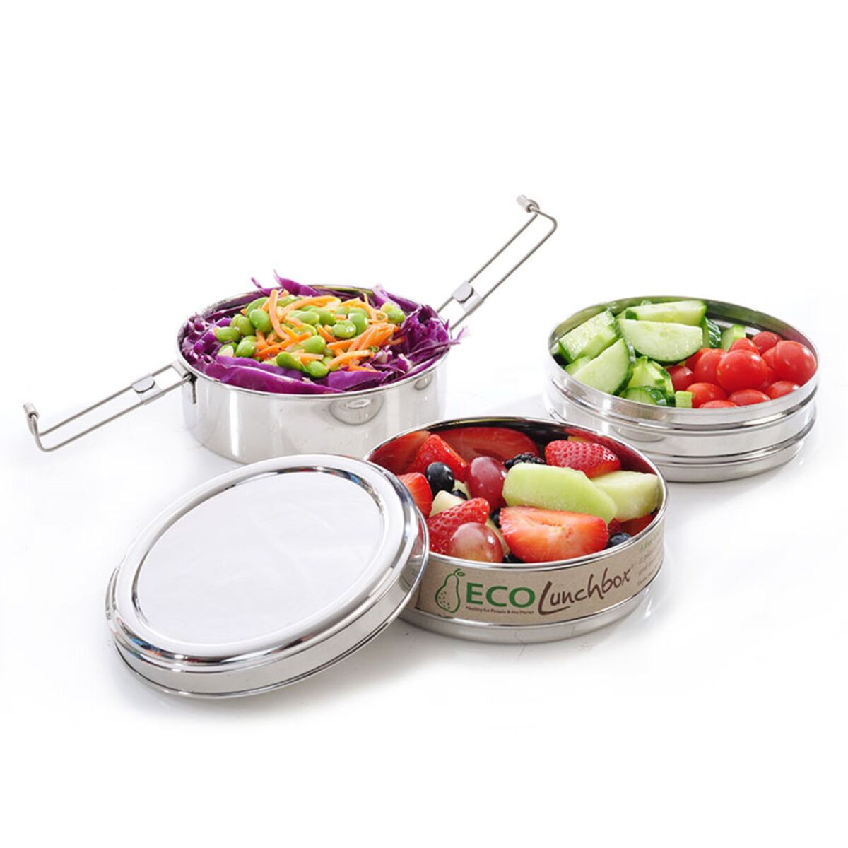 Tri Bento rund tredelt matboks