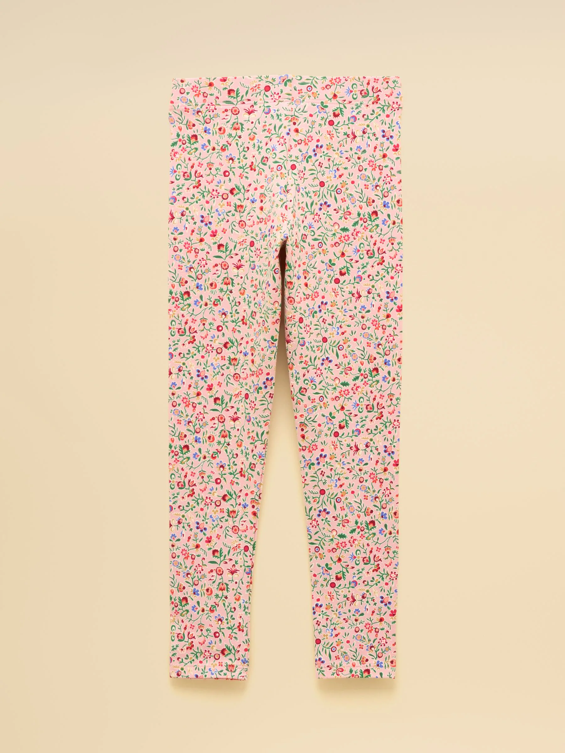 Roze met vrolijke print - Joules Deedee jersey legging voor meisjes