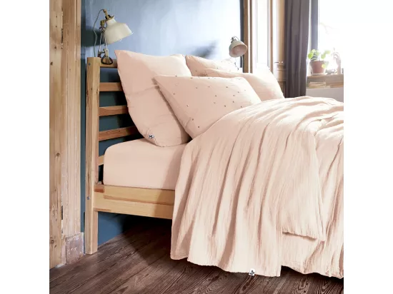 OUREA - Drap Plat 240x300cm Gaze de Coton Guimauve