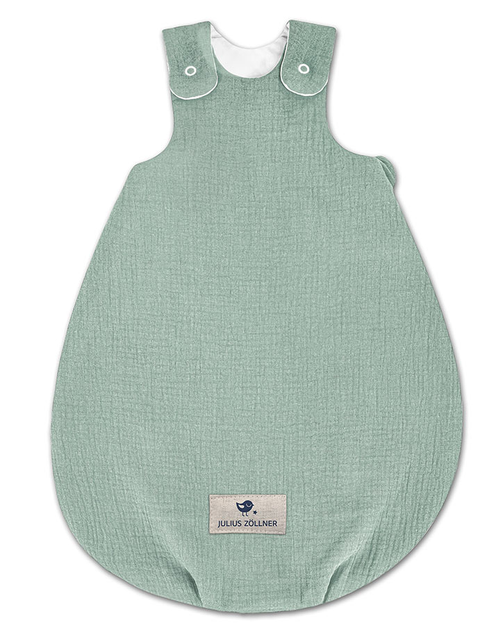 Musselin-Babyschlafsack TERRA gefüttert in grün