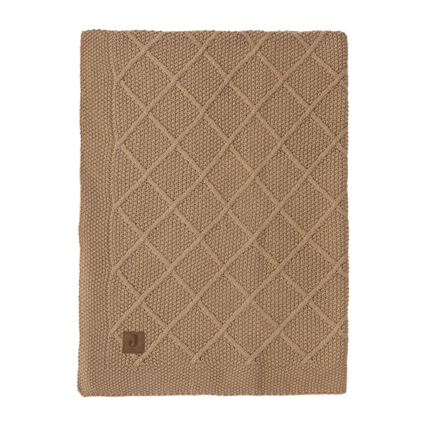 Jollein Ledikantdeken Check Knit Biscuit 100 x 150 cm