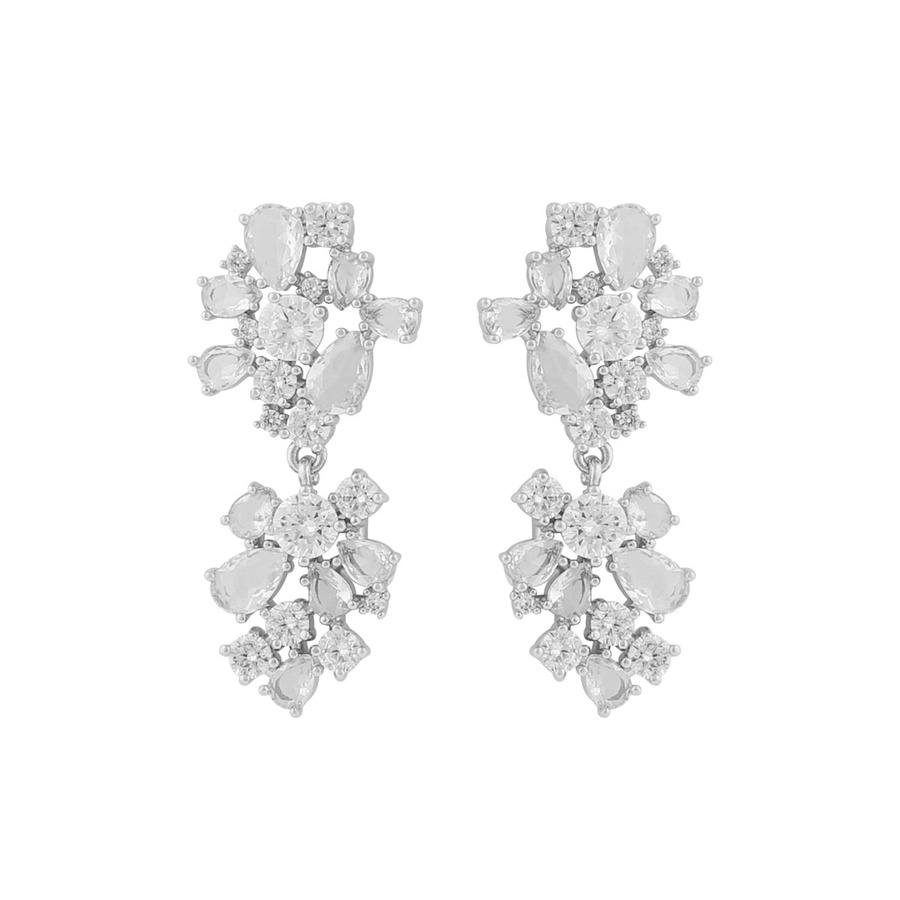 Snö Of Sweden River Pendant Earring Silver/Clear