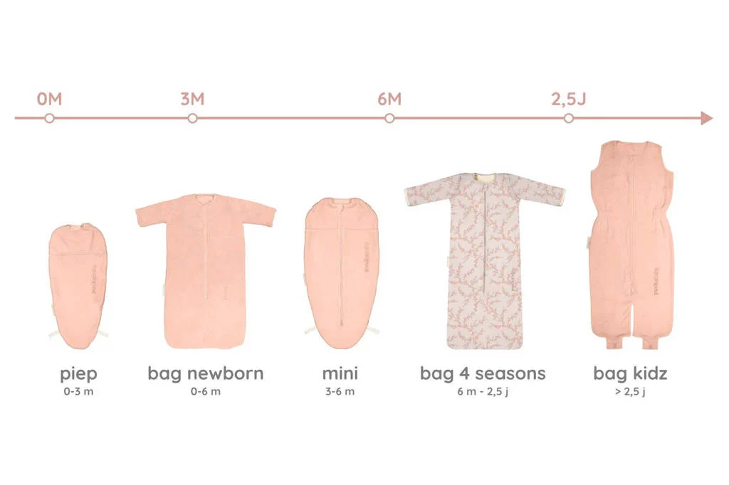 The Bag Newborn winter slaapzak met teddy peach 0-6 mnd