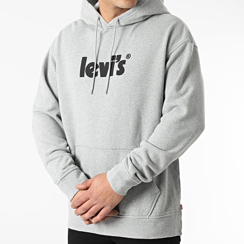 Sweat Capuche Relaxed Fit 38479 Gris Chiné