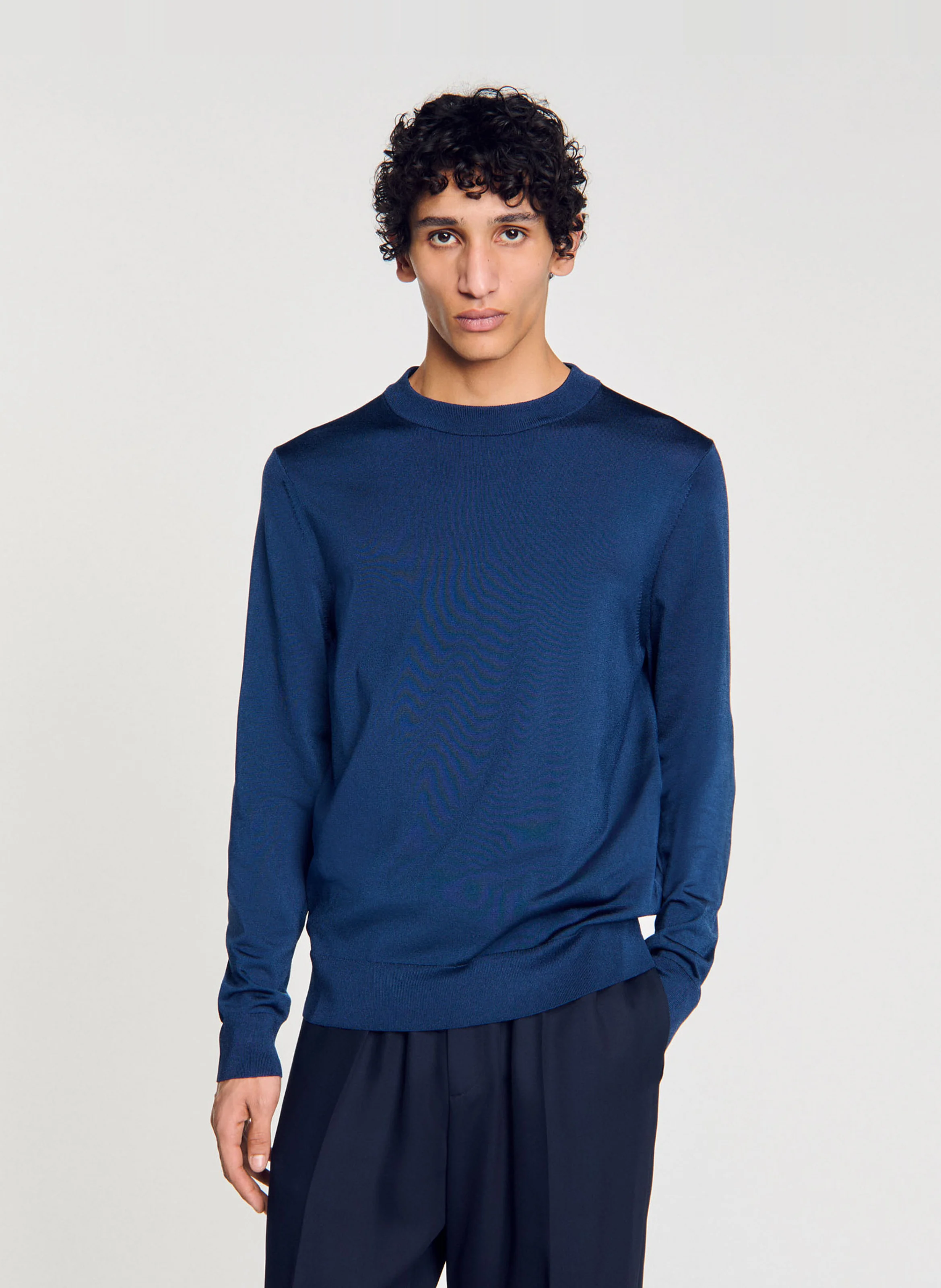 Sweat cintré à manches longues | Bleu