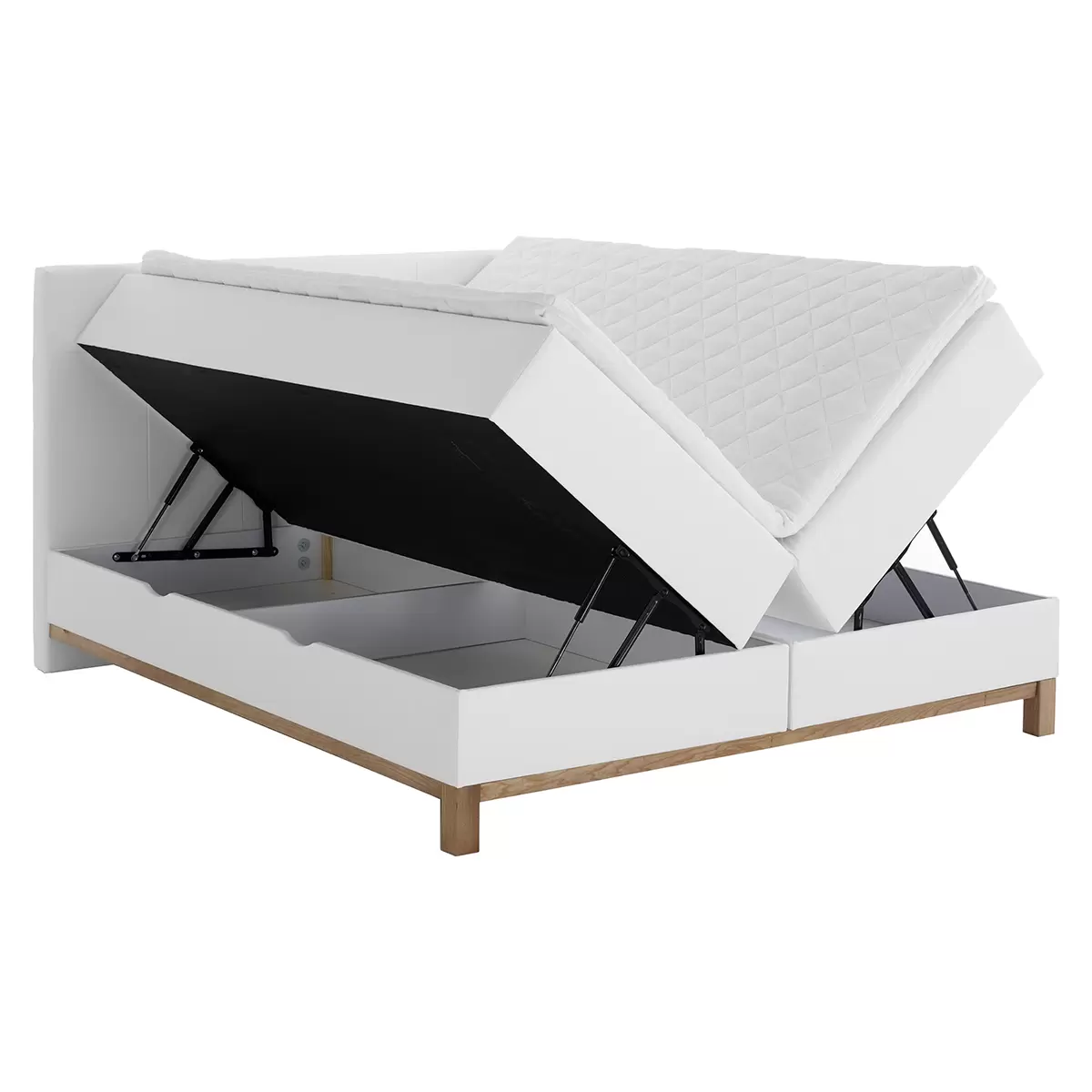 Boxspringbett CATANIA 180x200 weiss