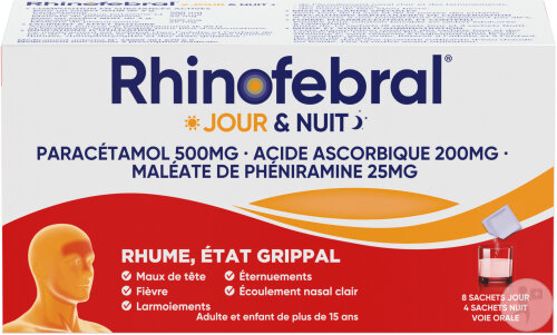 Rhinofebral Jour Et Nuit Poudre Pour Solution Buvable 12 Sachets