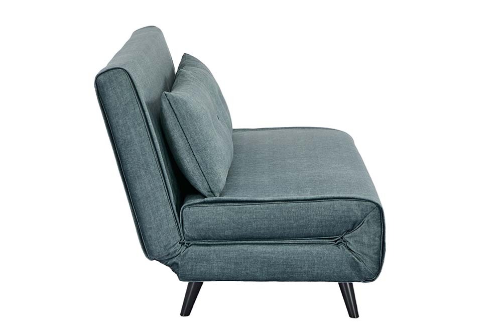 Retro Schlafsessel SMART MULTIFUNCTION 140cm petrol Vogue Velours Samt Bettfunktion