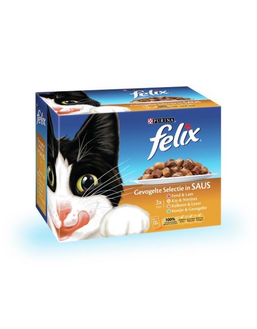 Felix Multipack Maaltijdzakjes Selectie 12x100 g - Kattenvoer