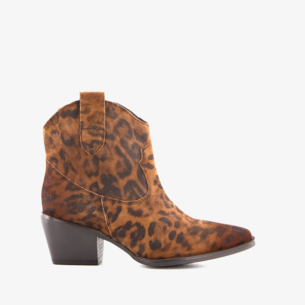 TwoDay leren western laarsjes met panterprint