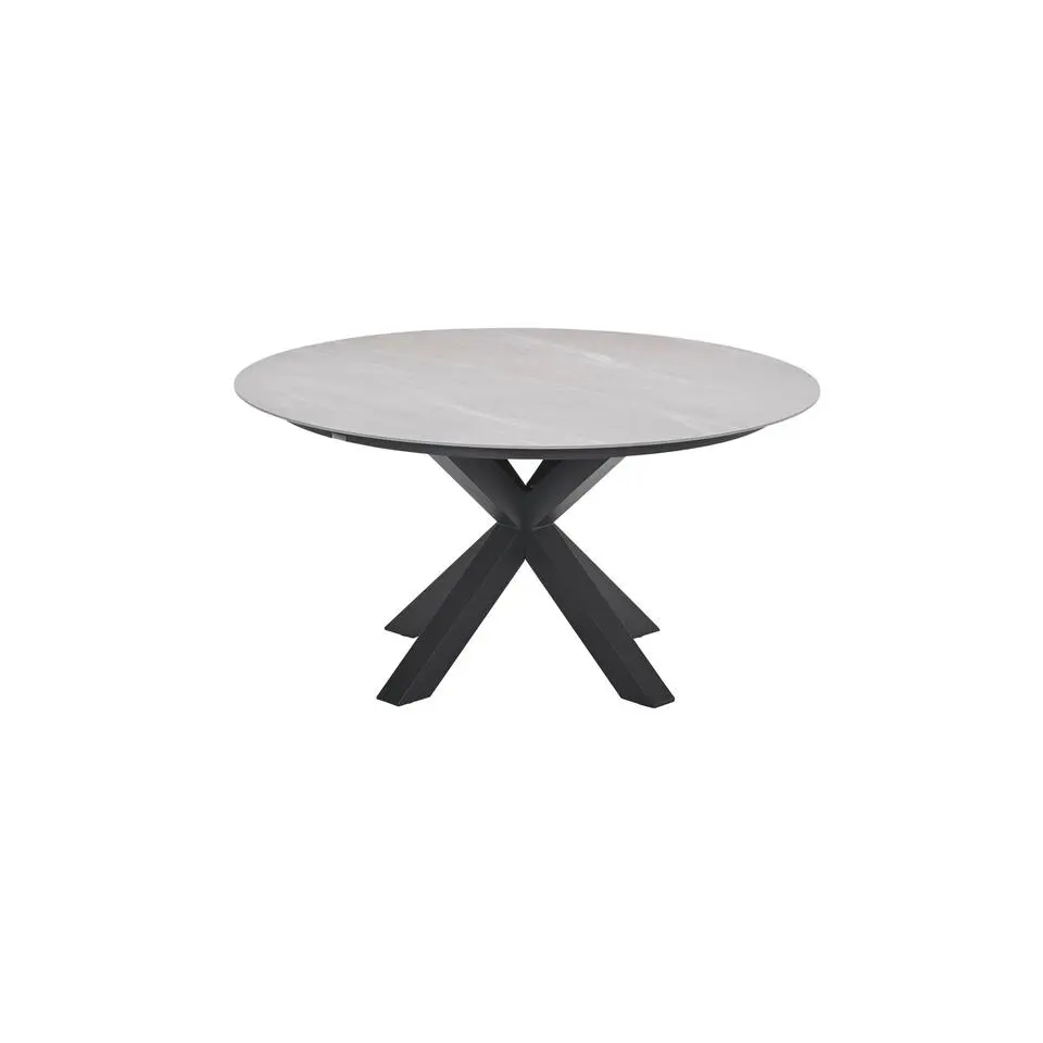 Lowland tafel - Ø150 cm - carbon black - Centostone Napoli sand
