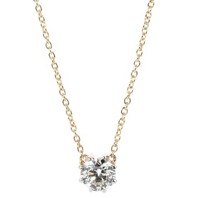 Brillant-Collier, feines Weiß, 0,50 ct., Gold 585