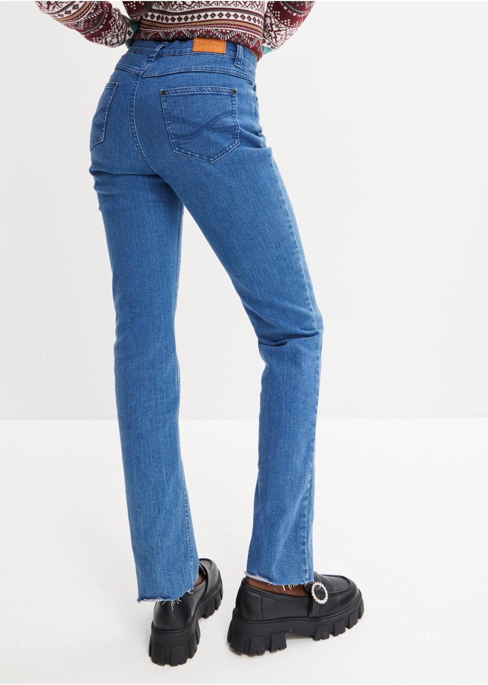 Jean extensible avec base à cru, Straight