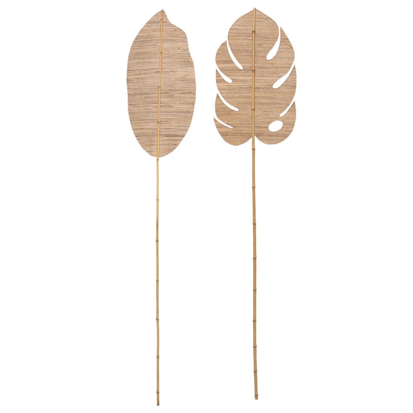 Bazar Bizar 2 Feuilles pagaie Ayung décoratives naturel - L.170 cm