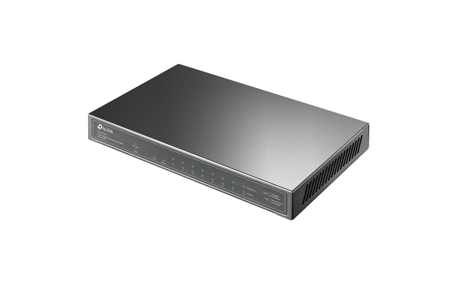 PoE+ Switch 10 x 1G Ports TL-SG1210P 9 Port10-Port-Gigabit-Desktop-Switch mit 8 PoE+ Ports
