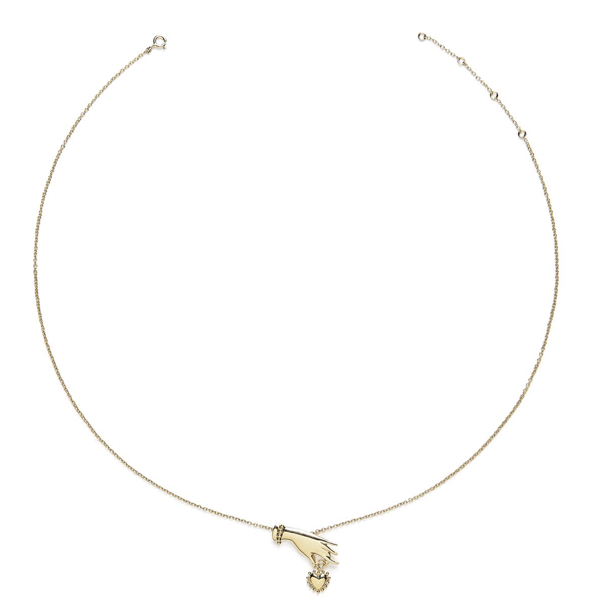 Collier vermeil coeur et main