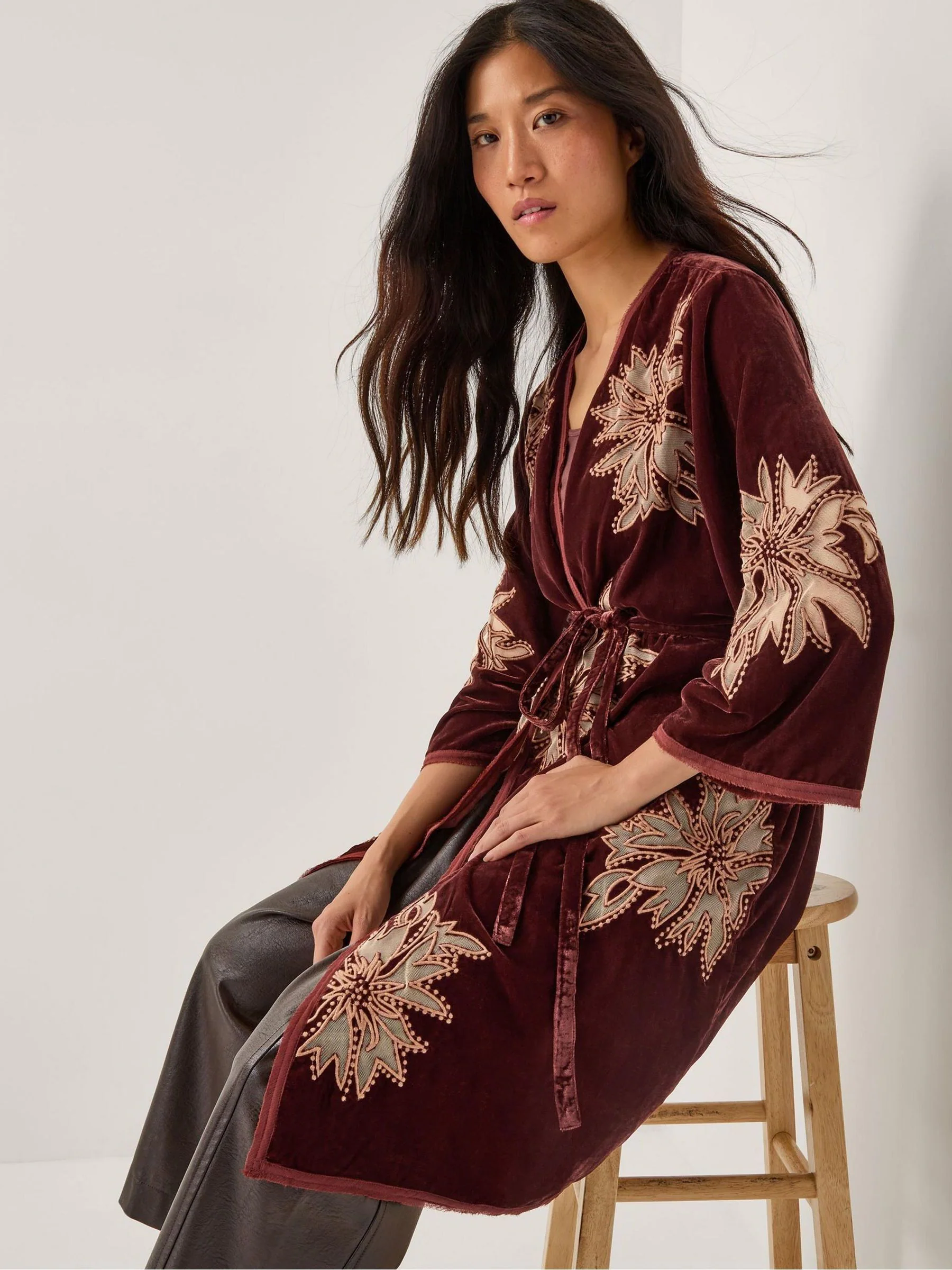 Monsoon Jaz Embroidered Velvet Cover-Up