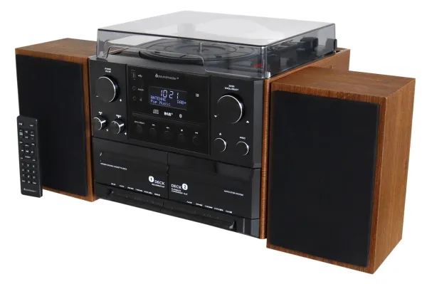 Soundmaster MCD5600BR, Sort, Træ, 2 kort, 10 W, DAB , FM, PLL, UKW, 3,5 mm, Vekselstrøm
