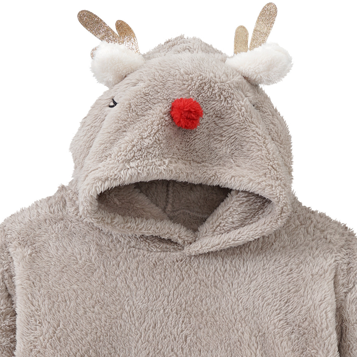 Topolino Kinder Hoodie-Decke mit Kapuze beige