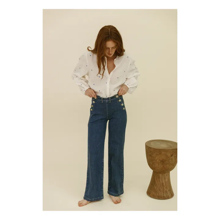Emile et Ida Blouse Zobi Brodée - Collection Femme | Ecru