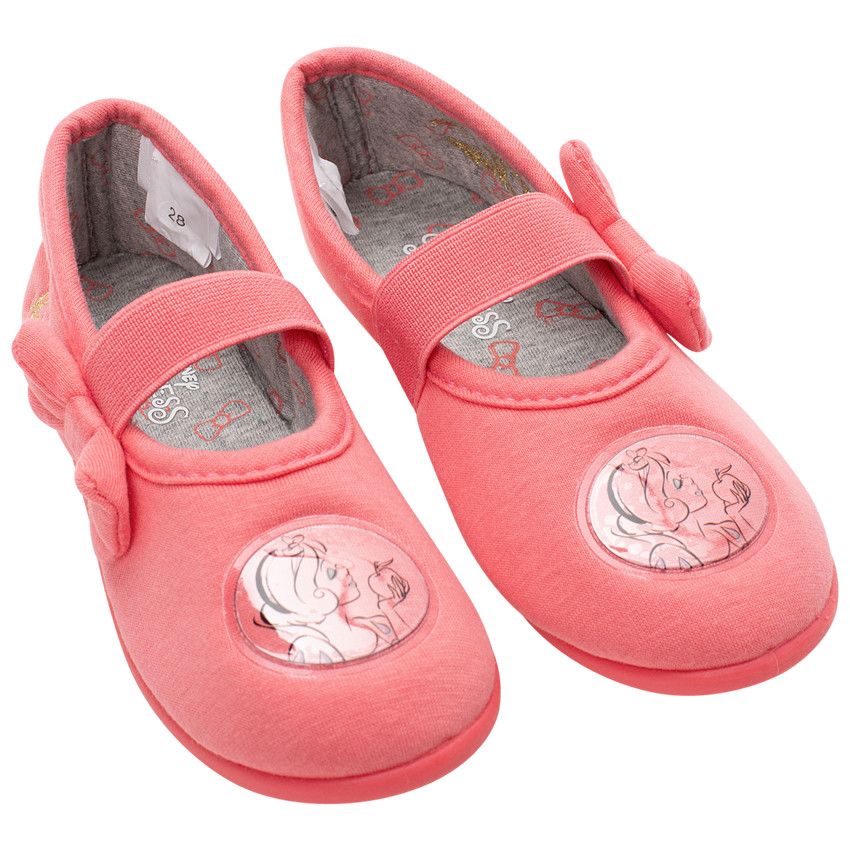 Chaussons forme babies badge Blanche Neige Disney - Rose
