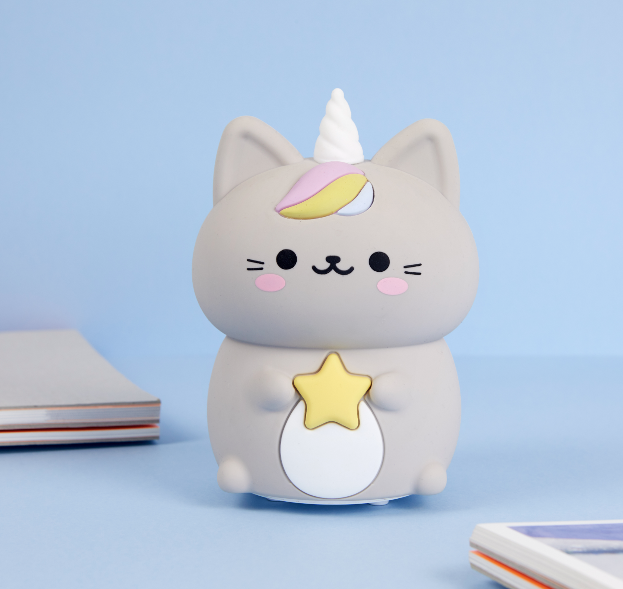 (145x110mm) USB Kinder Nachtlicht Kawaii Starry Katzen LED Tisch Lampe mit Touch Funktion (BA28067)