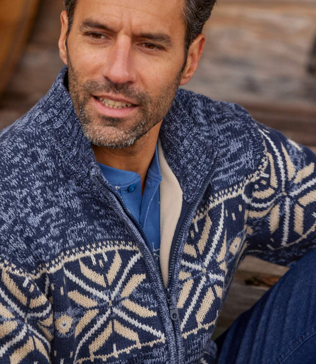 Blouson Tricot Doublé Polaire